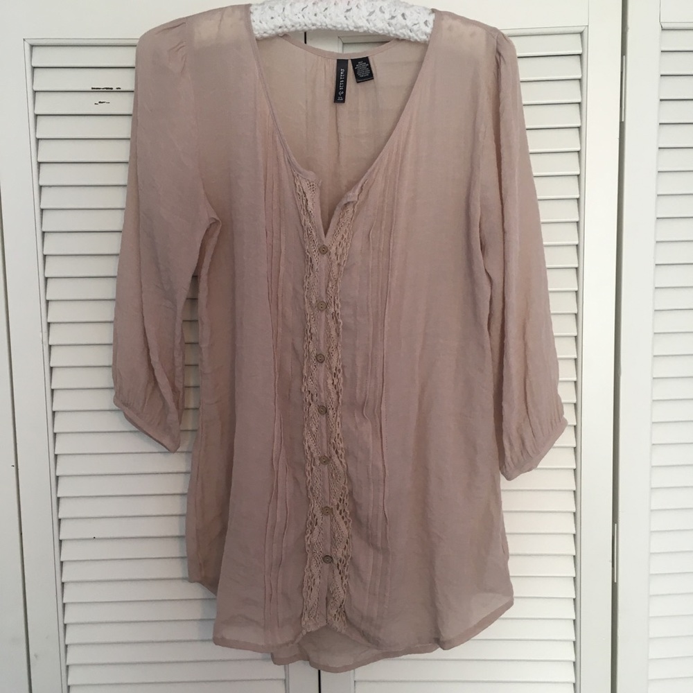 Brown Button Up Blouse